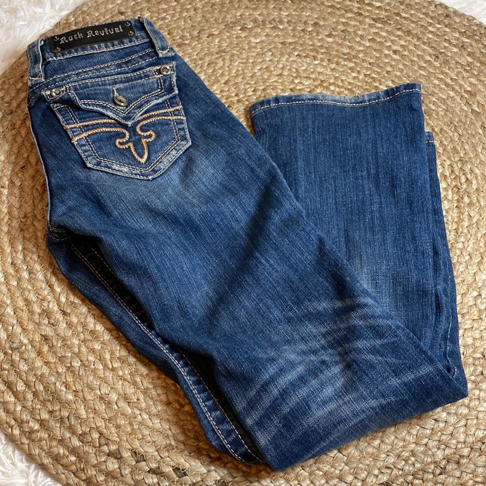 Rock Revival Celine Distressed Boot Cut Jeans-26